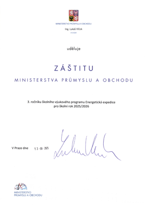 Certifikát záštity MPO 2025